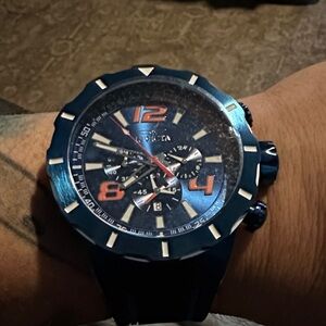 Invicta Navy Blue Chronograph Watch